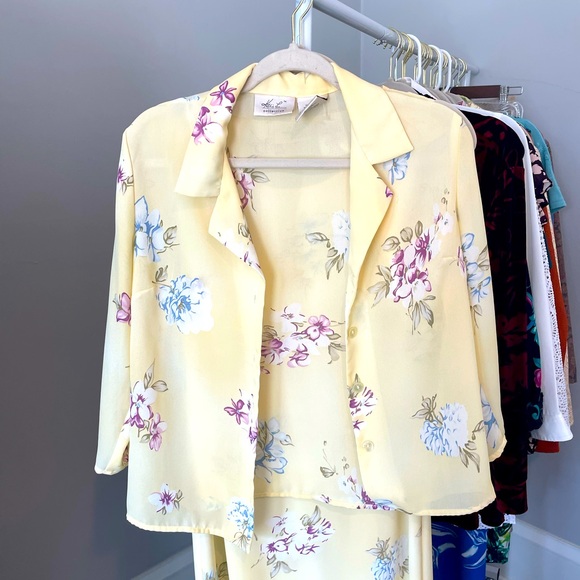 Kathie Lee Vintage Floral Maxi Dress Sz 6 - Picture 2 of 3